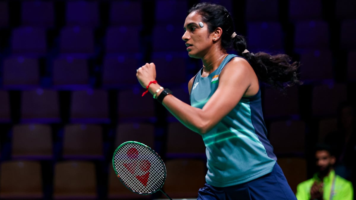 India's PV Sindhu in action in the Uber Cup 2026. - | Photo: X/BAI_media