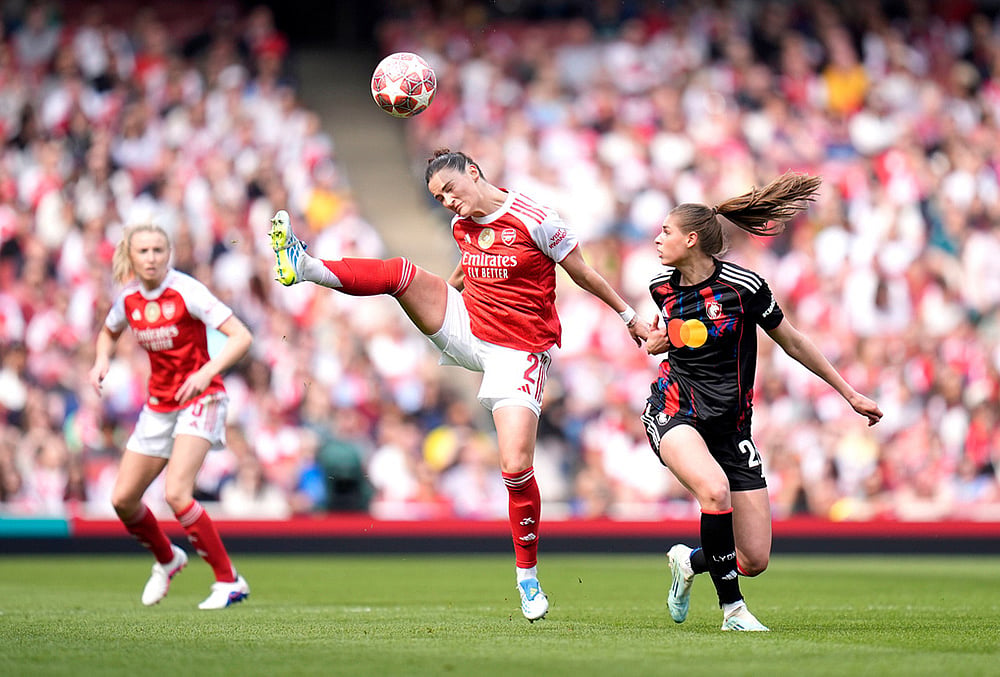 Arsenal Vs OL Lyonnes Womens Champions League Soccer-Arsenals Emily Fox