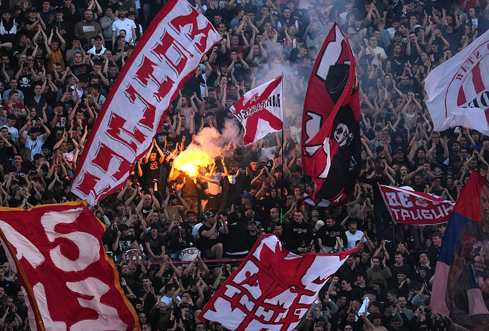 Crvena Zvezda vs Partizan Serbian Superliga 2025-26 photos-Red Star fans