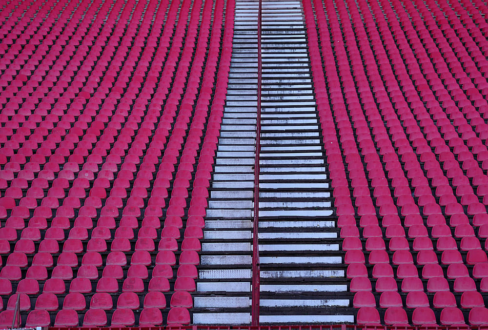 Crvena Zvezda vs Partizan Serbian Superliga 2025-26 photos-An empty stadium sector