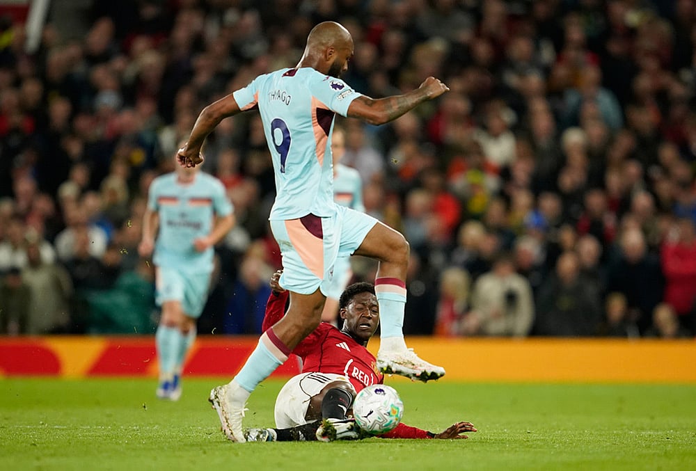 Man United Vs Brentford English Premier League soccer-Kobbie Mainoo