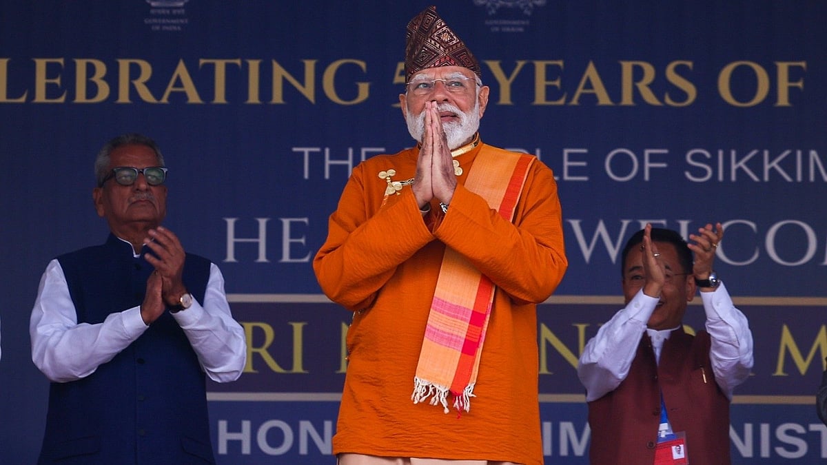Narendra Modi in Sikkim. - | Photo: X/narendramodi