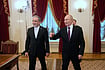 AP Photo/Dmitri Lovetsky  : Russian President Vladimir Putin, right, and Iranian Foreign Minister Abbas Araghchi walk to attend the talks at the Boris Yeltsin Presidential Library, in St. Petersburg, Russia.
