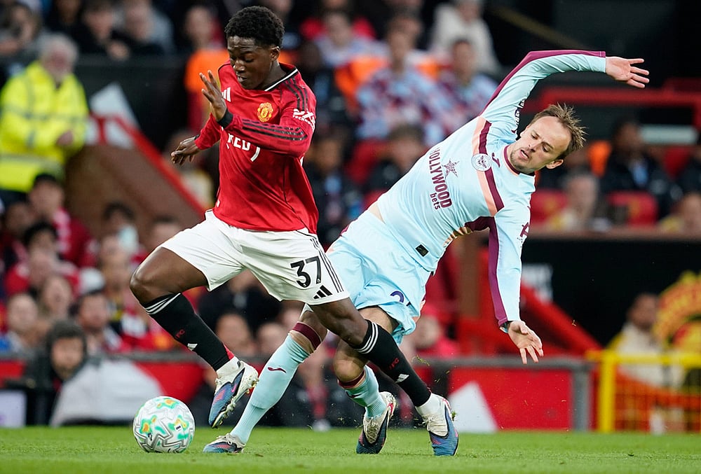Man United Vs Brentford English Premier League soccer-Kobbie Mainoo