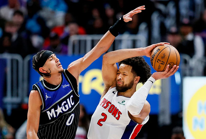Detroit Pistons vs Orlando Magic NBA basketball playoffs game 5 pics-Anthony Black