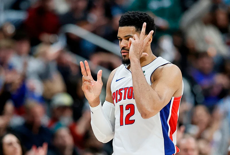 Detroit Pistons vs Orlando Magic NBA basketball playoffs game 5 pics-Tobias Harris