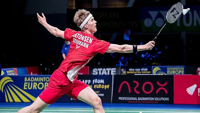 Denmark’s Anders Antonsen in action. - Photo: File