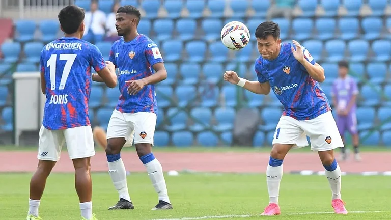 FC Goa players train ahead of their Indian Super League match against Jamshedpur FC. - ISL