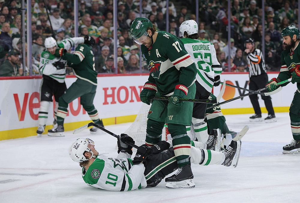 Minnesota Wild Vs Dallas Stars NHL Playoffs-Marcus Foligno