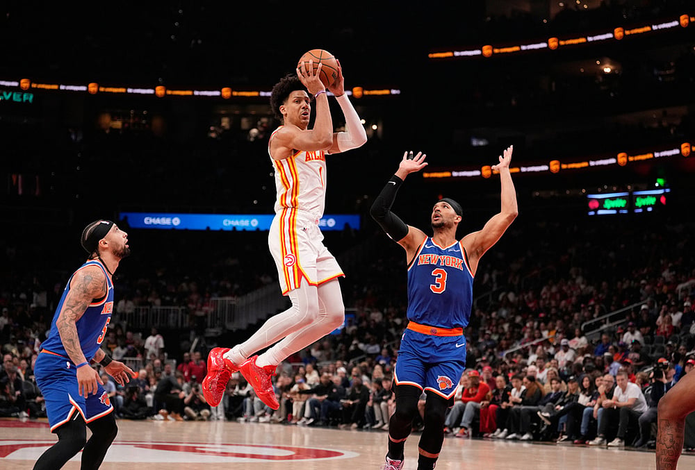 New York Knicks vs Atlanta Hawks NBA basketball playoffs series-Jalen Johnson