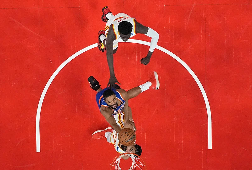 New York Knicks vs Atlanta Hawks NBA basketball playoffs series-Mikal Bridges