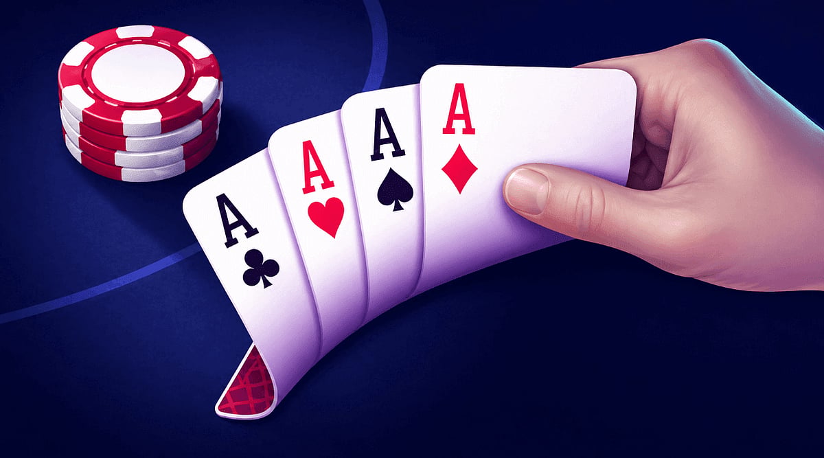 Poker chips and cards.