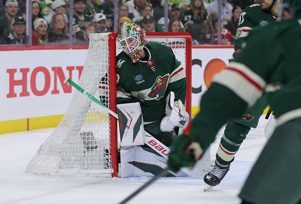 Minnesota Wild Vs Dallas Stars NHL Playoffs-Jesper Wallstedt