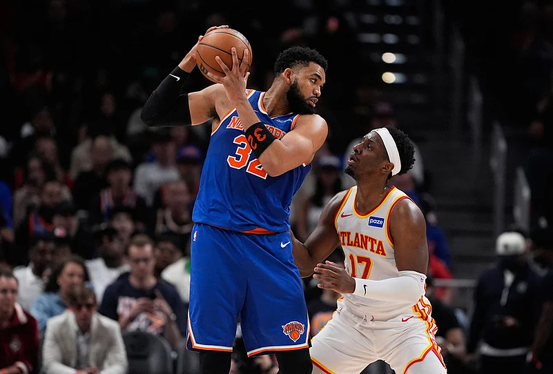 New York Knicks vs Atlanta Hawks NBA basketball playoffs series-Karl-Anthony Towns