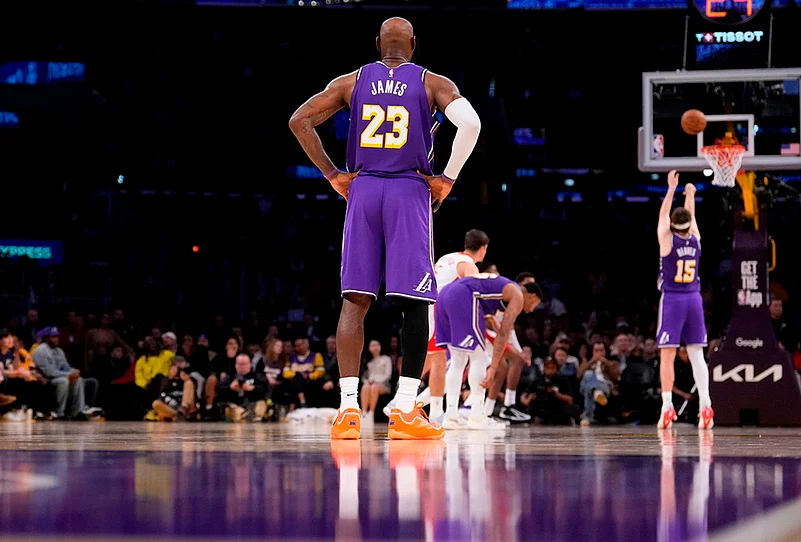 Los Angeles Lakers vs Houston Rockets, NBA 2026 Playoffs-LeBron James