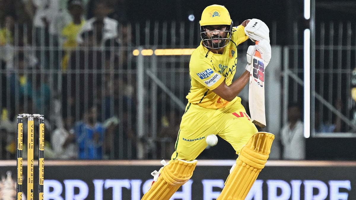 (AP Photo) : Chennai Super Kings' captain Ruturaj Gaikwad plays a shot during the Indian Premier League cricket match between Chennai Super Kings and Mumbai Indians in Chennai, India, Saturday, May 2, 2026
