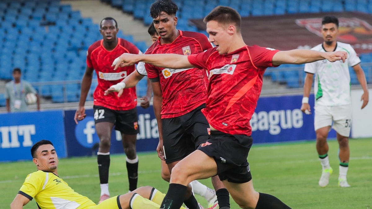 Babovic nets a goal for Sporting Club Delhi. - X/OfficialSCDelhi