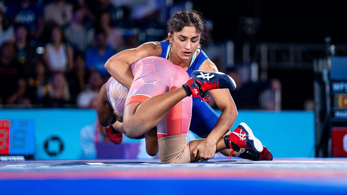 File photo of Indian wrestler Vinesh Phogat in action. - United World Wrestling