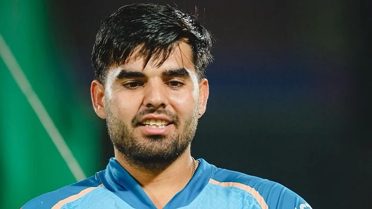 Nishant Sindhu in Gujarat Titans training during IPL 2026. - File