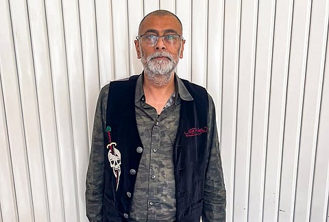 Kamlesh Parekh, a fugitive wanted in a 10-year-old Rs 2,672 crore bank fraud case, after his extradition from the UAE, in New Delhi. 