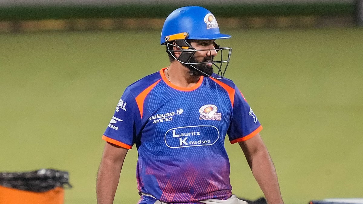PTI : Rohit Sharma during a training session ahead of an Indian Premier League match between Chennai Super Kings and Mumbai Indians, in Chennai.