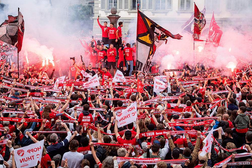 Switzerland Soccer Amazing Thun: FC St.Gallen vs FC Thun