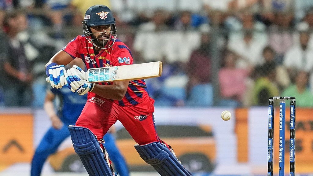 Nicholas Pooran plays a shot during the Indian Premier League match between Mumbai Indians and Lucknow Super Giants in Mumbai. - Photo: AP