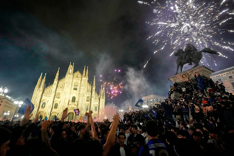 Serie A Soccer Match: Inter Milan vs Parma