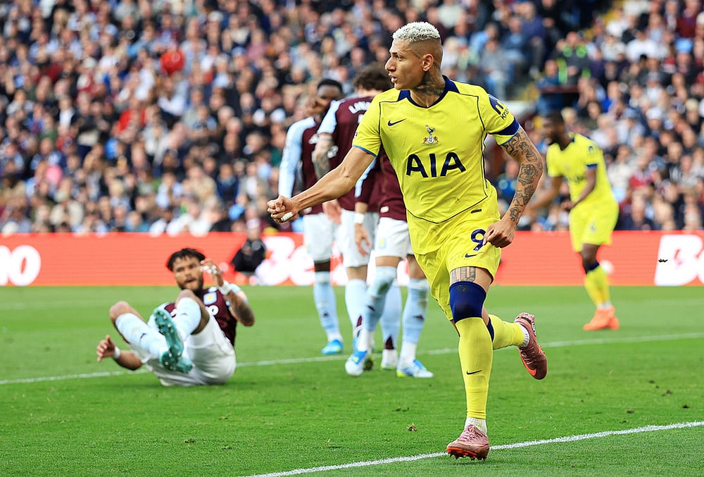 Aston Villa vs Tottenham Hotspur Premier League soccer-Richarlison 