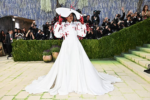 Naomi Osaka arrives at The Metropolitan Museum of Art's Costume Institute benefit gala celebrating the opening of the "Costume Art" exhibition on Monday, May 4, 2026, in New York.