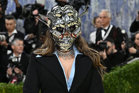 Ananya Birla arrives at The Metropolitan Museum of Art's Costume Institute benefit gala celebrating the opening of the "Costume Art" exhibition in New York. 