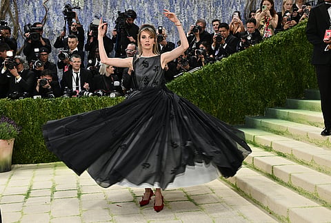 Maya Hawke arrives at The Metropolitan Museum of Art's Costume Institute benefit gala celebrating the opening of the "Costume Art" exhibition in New York. 
