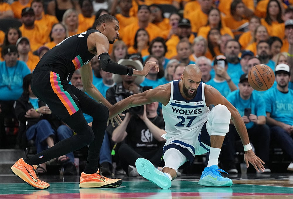 Spurs Vs Timberwolves 2026 NBA basketball playoffs-Rudy gobert