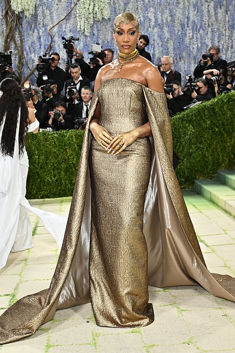 A'ja Wilson arrives at The Metropolitan Museum of Art's Costume Institute benefit gala celebrating the opening of the "Costume Art" exhibition on Monday, May 4, 2026, in New York.