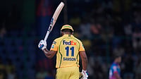 IPL Dispatch: Samson Keeps CSK In Playoffs Hunt; Somani-Led Consortium Expresses 'Deep Disappointment' AP : Sanju Samson celebrates his half century during the Indian Premier League match between Chennai Super Kings and Delhi Capitals in New Delhi.