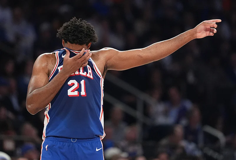 76ers vs Knicks 2026 NBA basketball playoffs-Joel Embiid