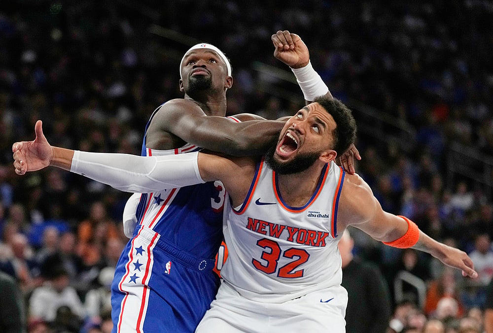 76ers vs Knicks 2026 NBA basketball playoffs-Adem Bona