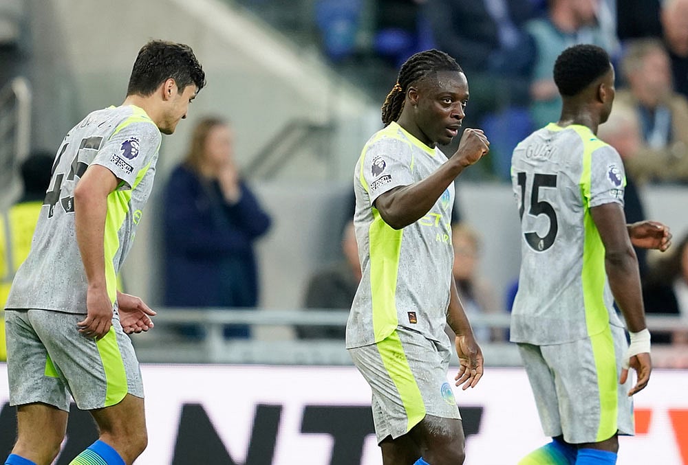 Everton vs Manchester City Premier league soccer-Jeremy Doku