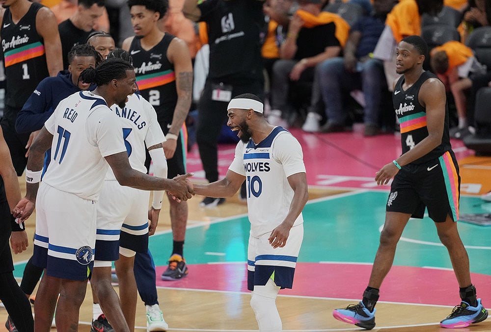 Spurs Vs Timberwolves 2026 NBA basketball playoffs-Naz Reid