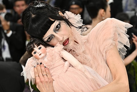 María Zardoya arrives at The Metropolitan Museum of Art's Costume Institute benefit gala celebrating the opening of the "Costume Art" exhibition in New York. 