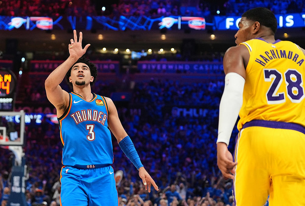Lakers vs Thunder NBA basketball playoffs-Rui Hachimura