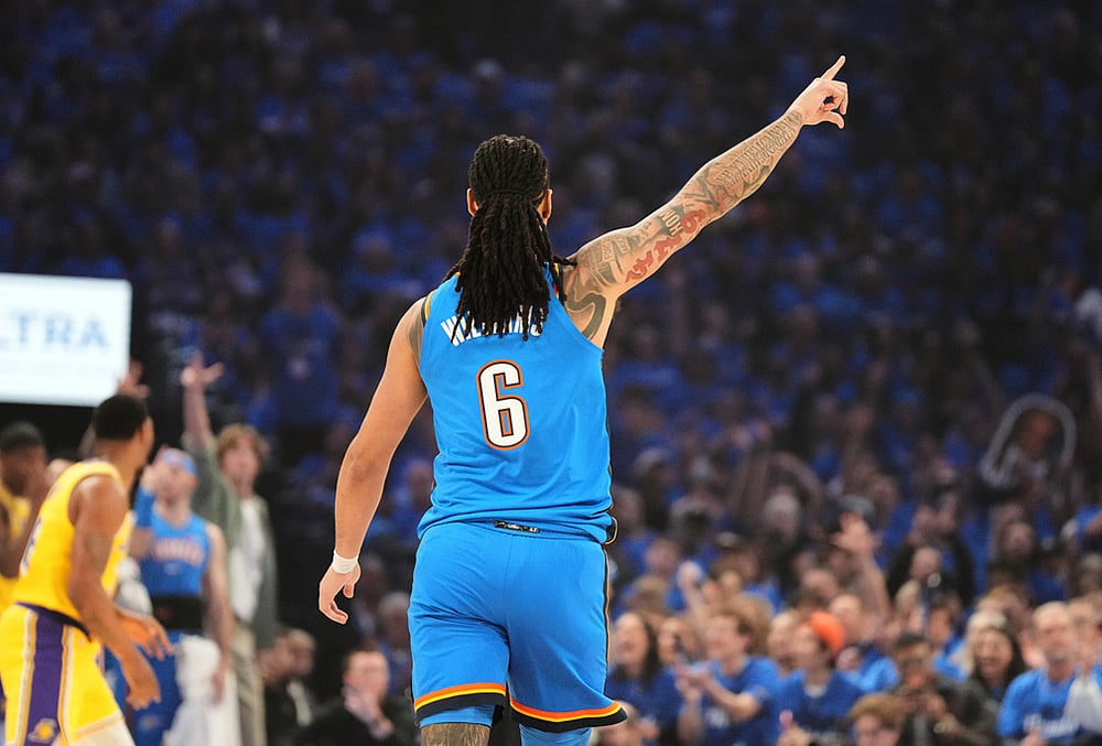 Lakers vs Thunder NBA basketball playoffs-Jaylin Williams