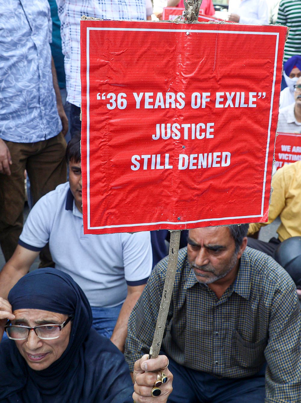 Kashmiri Pandits protest against NFSA