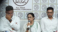 Mamata Refuses To Quit After Poll Defeat, Experts Call Resignation ‘Mere Formality’ Photo: Sandipan Chatterjee : Mamata Banerjee holds a press conference at her residence after TMC lost the 2026 Assembly elections