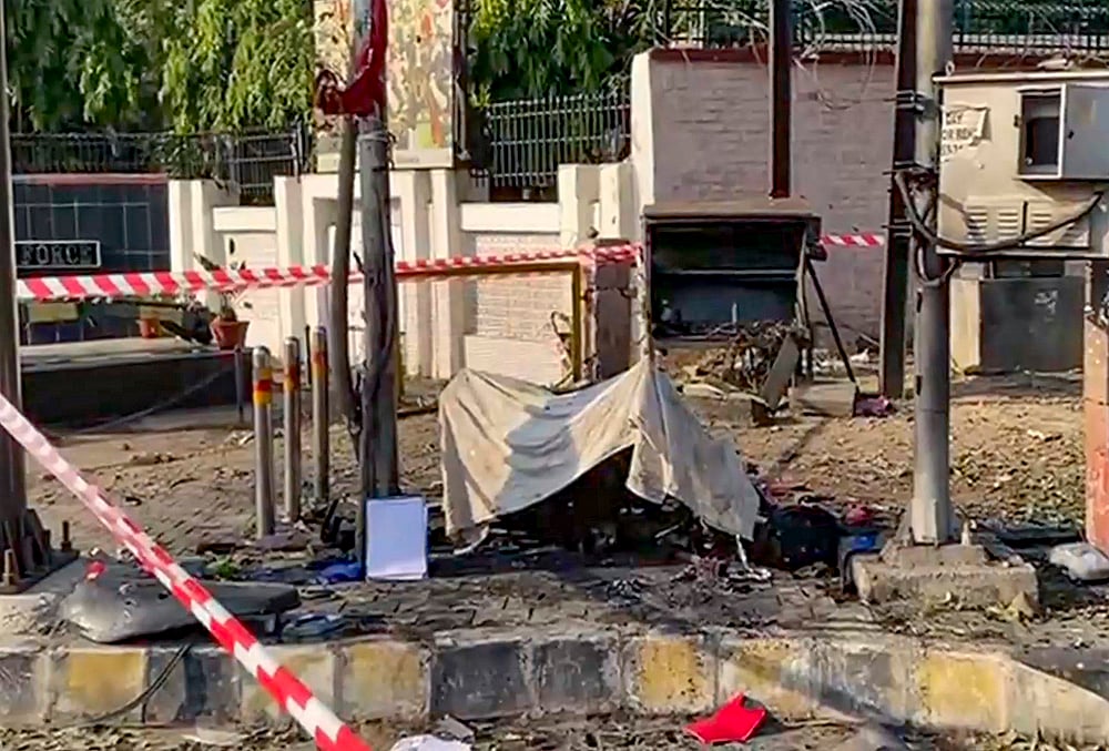 Scooter catches fire near BSF headquarters in Jalandhar