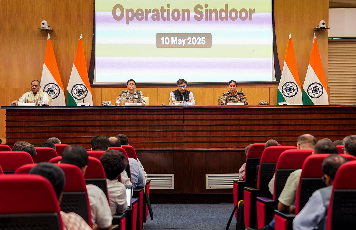 On the first anniversary of the Operation Sindoor on May 7, Senior military commanders addressed media personnels - PTI