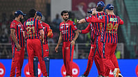 AP Photo : Lucknow Super Giants' Prince Yadav, center without cap, celebrates with teammates the wicket of Royal Challengers Bengaluru's Devdutt Padikkal during the Indian Premier League cricket match between Royal Challengers Bengaluru and Lucknow Super Giants in Lucknow, India, Thursday, May 7, 2026. 