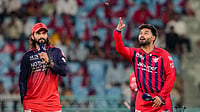 IPL 2026 Points Table: Favourites For Playoffs, Who Can Qualify - Check Latest Standings After Match 50 | Photo: PTI/Shahbaz Khan : Lucknow Super Giants' Rishabh Pant, right, and Royal Challengers Bengaluru's captain Rajat Patidar at toss before the Indian Premier League (IPL) 2026 T20 cricket match between Lucknow Super Giants and Royal Challengers Bengaluru, in Lucknow, Uttar Pradesh.