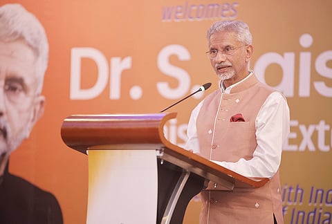 External Affairs Minister S Jaishankar interacts with members of the Indian community, in Paramaribo, Suriname. 