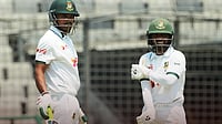 X/Bangladesh Cricket : Najmul Hasan Shanto slams a majestic century against Pakistan to take Bangladesh to a strong position on Day 1.